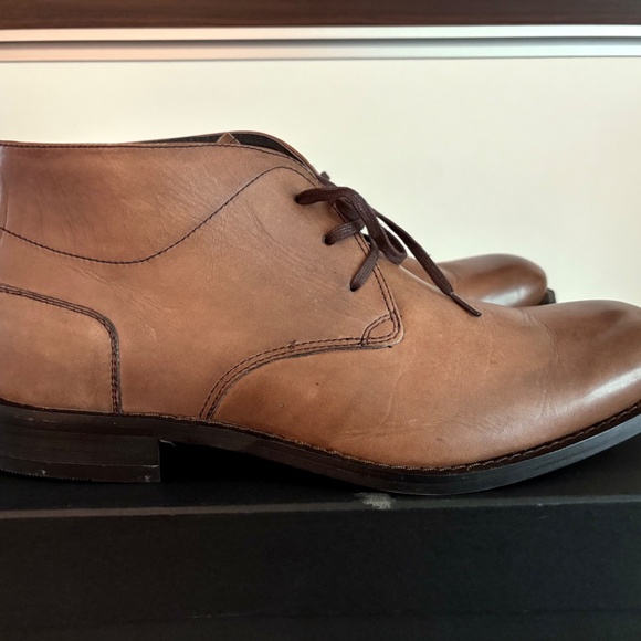 EUC KENNETH COLE NY Tan Brown Leather Mens Ankle Boots Shoes US Size 10.5 M main image 8